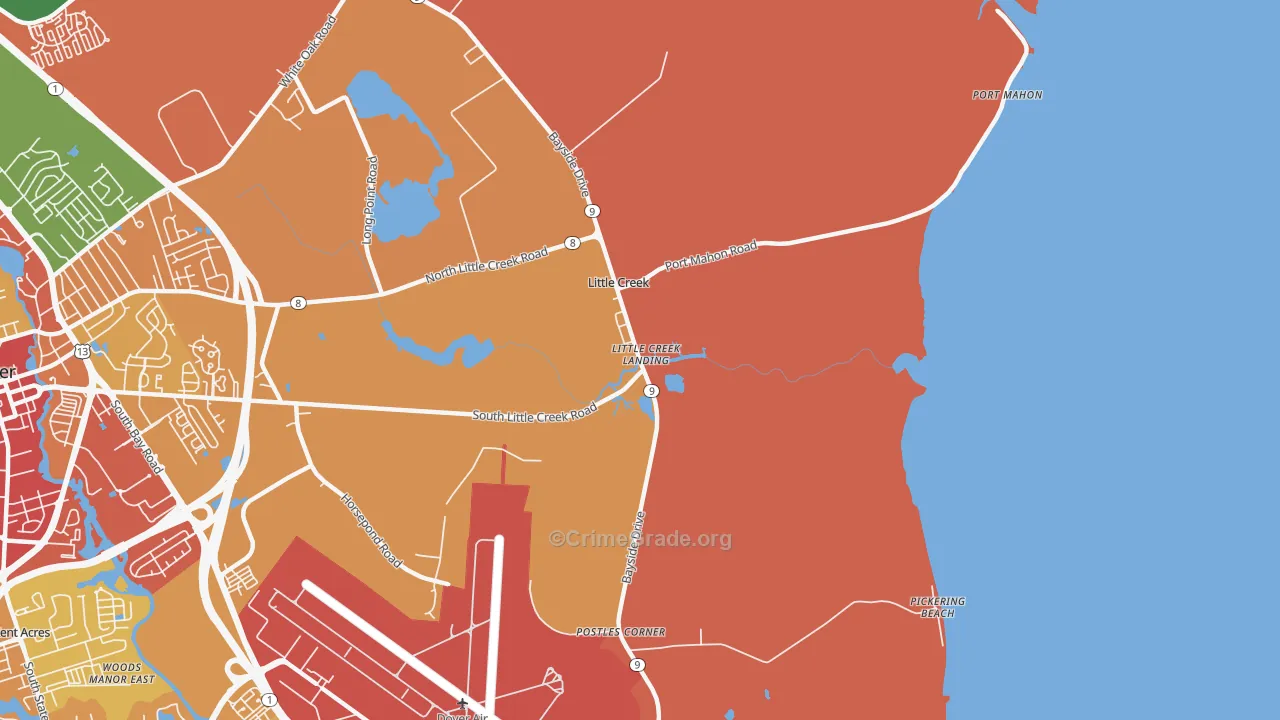 Little Creek, DE Map of Murder Rates