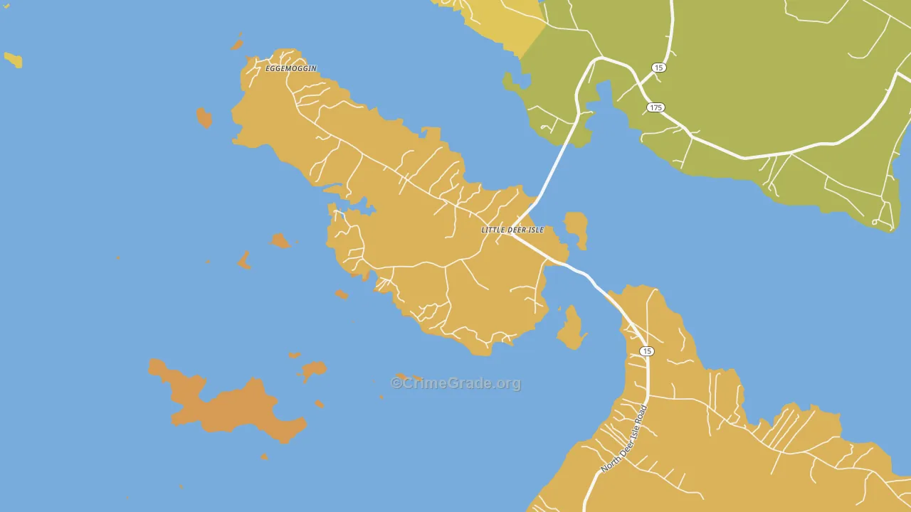Little Deer Isle, ME Map of Murder Rates