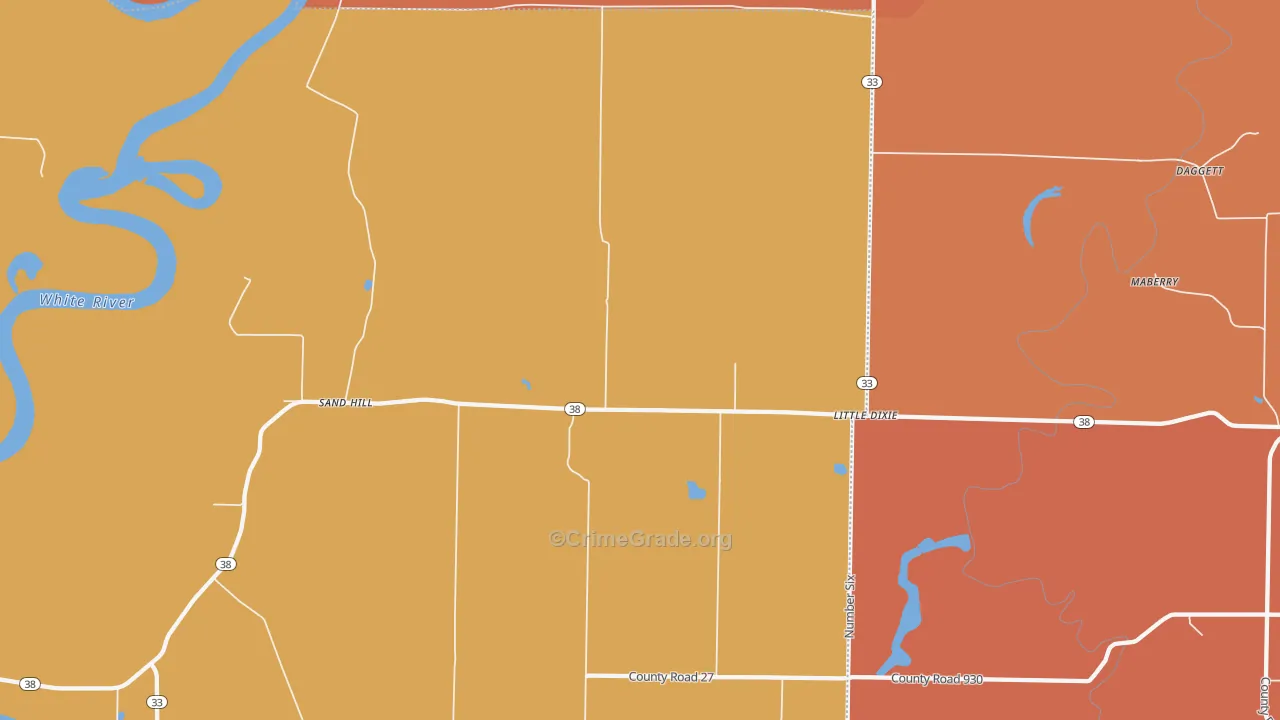 Little Dixie, AR Map of Murder Rates