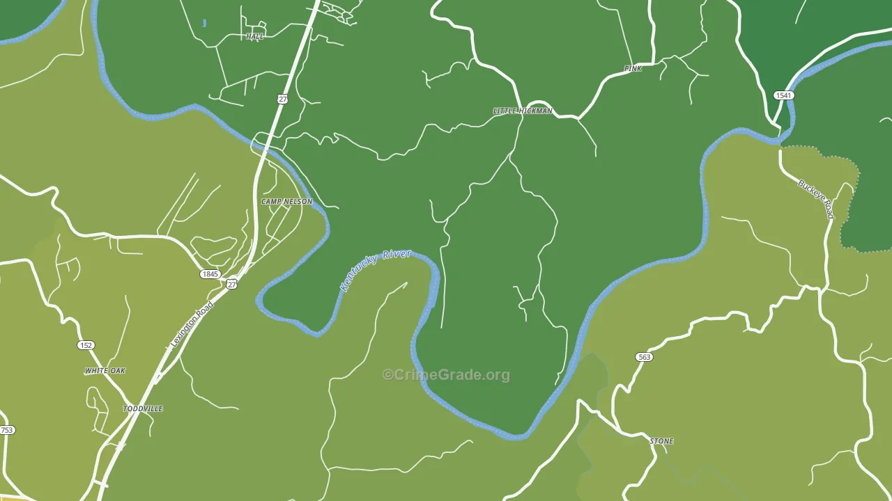 Little Hickman, KY Map of Murder Rates