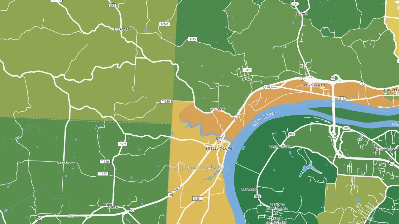 Little Hocking, OH Map of Murder Rates