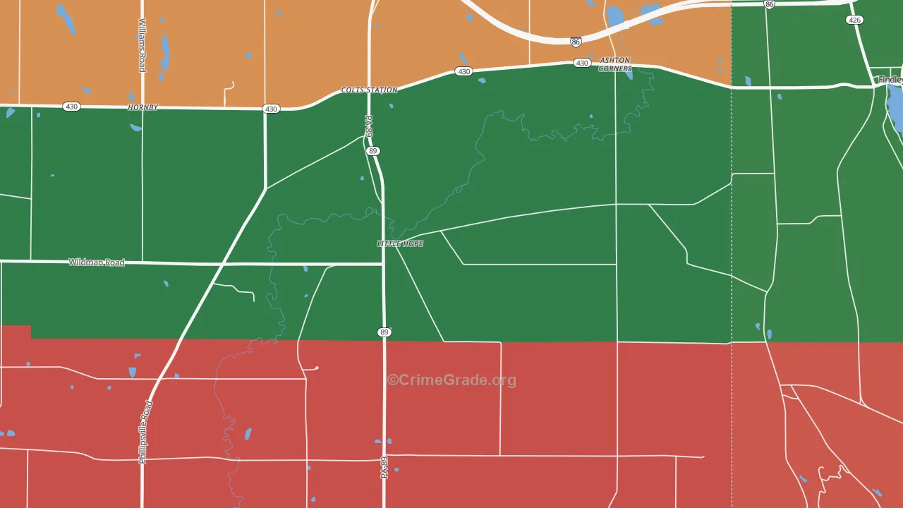 Little Hope, PA Map of Murder Rates