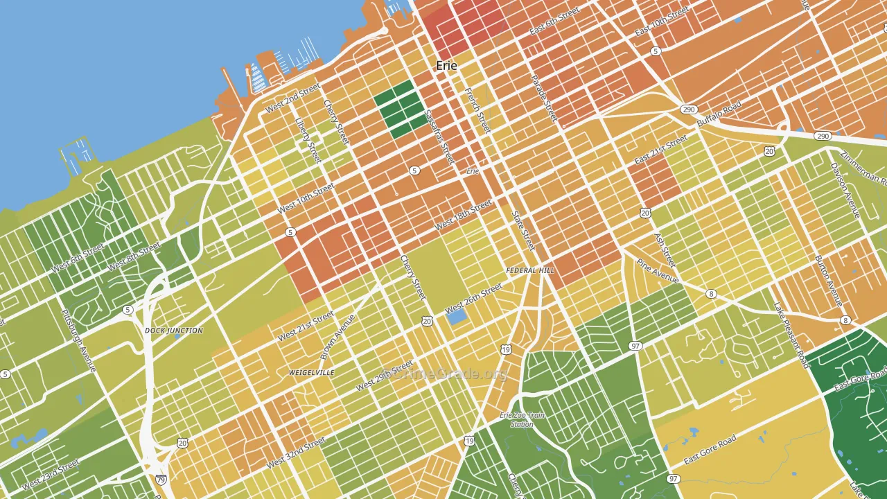 Little Italy, Erie, PA Map of Murder Rates