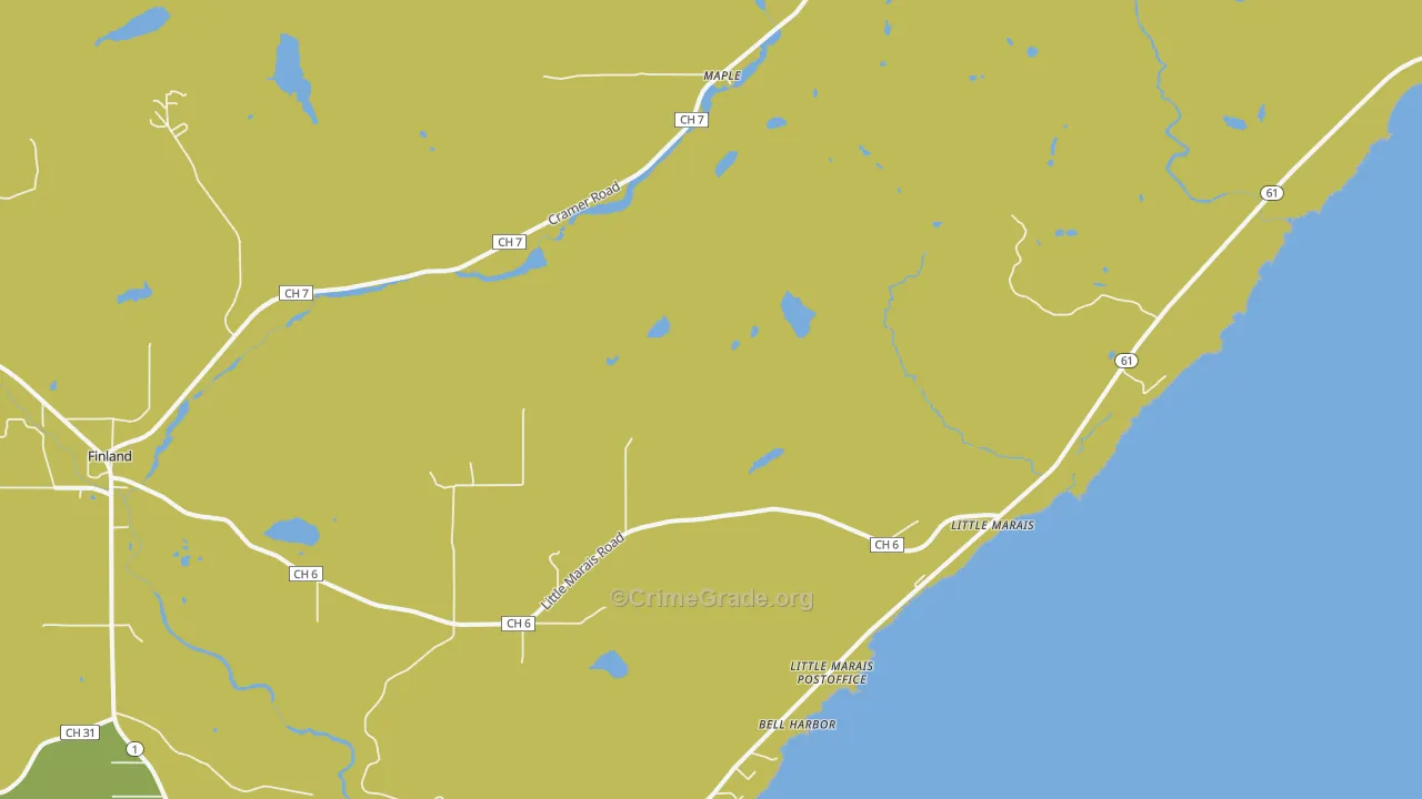 Little Marais, MN Map of Murder Rates