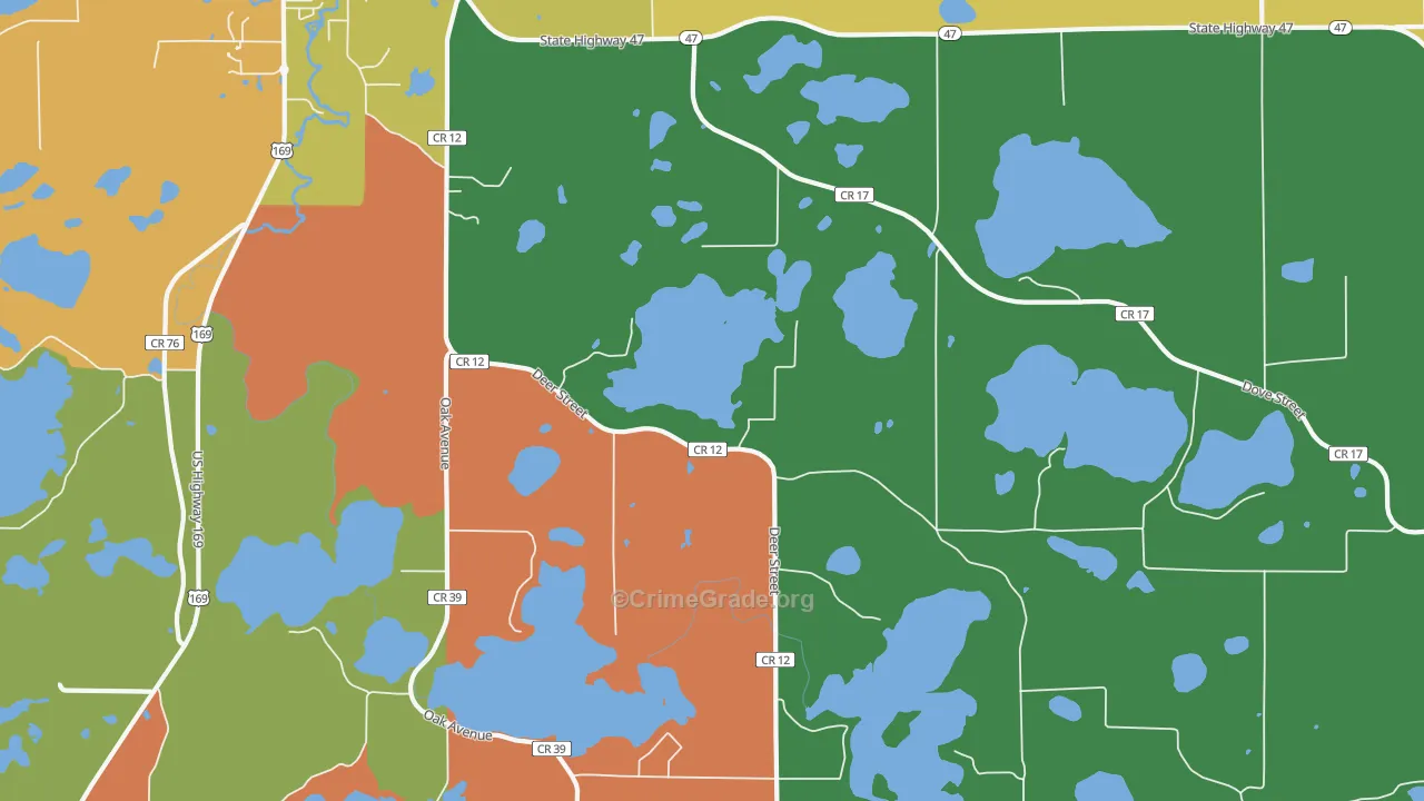 Little Pine, MN Map of Murder Rates