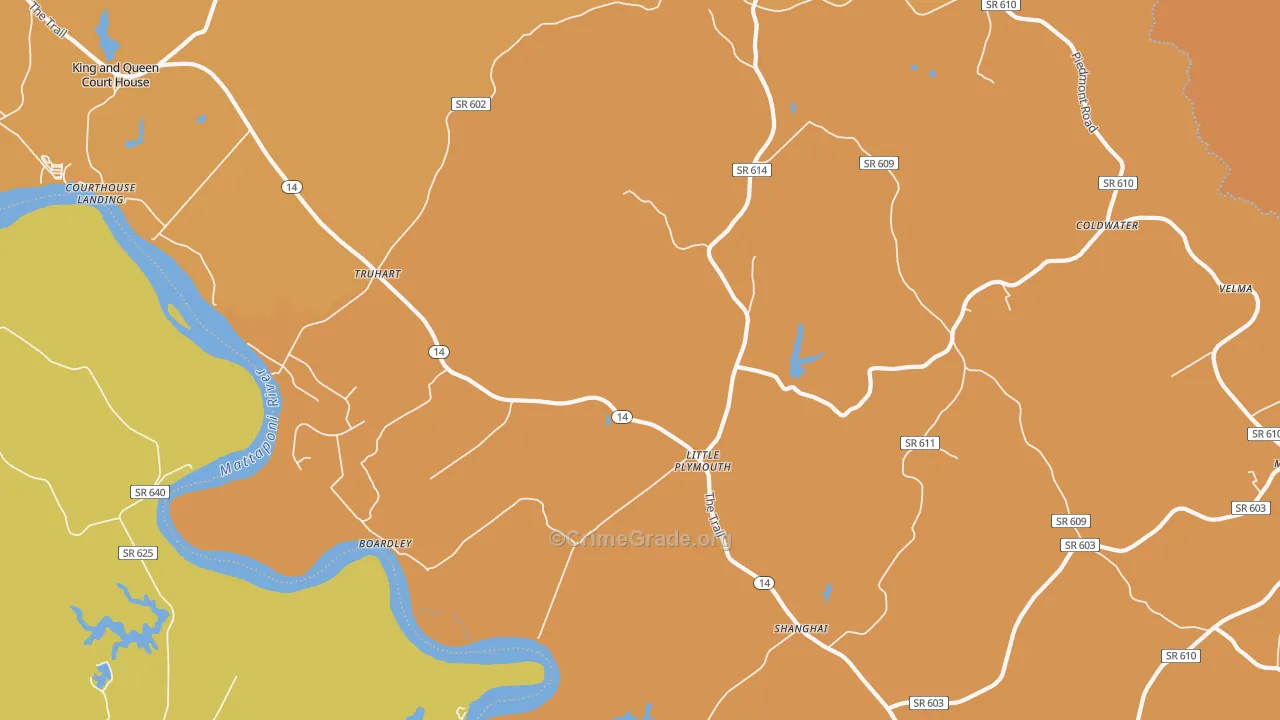 Little Plymouth, VA Map of Murder Rates