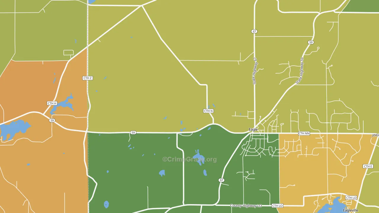 Little Prairie, WI Map of Murder Rates