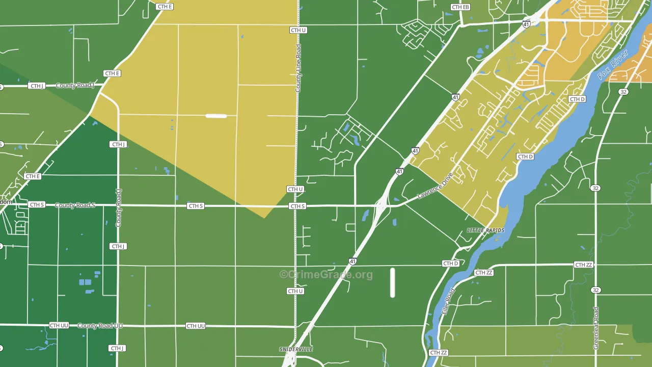 Little Rapids, WI Map of Murder Rates