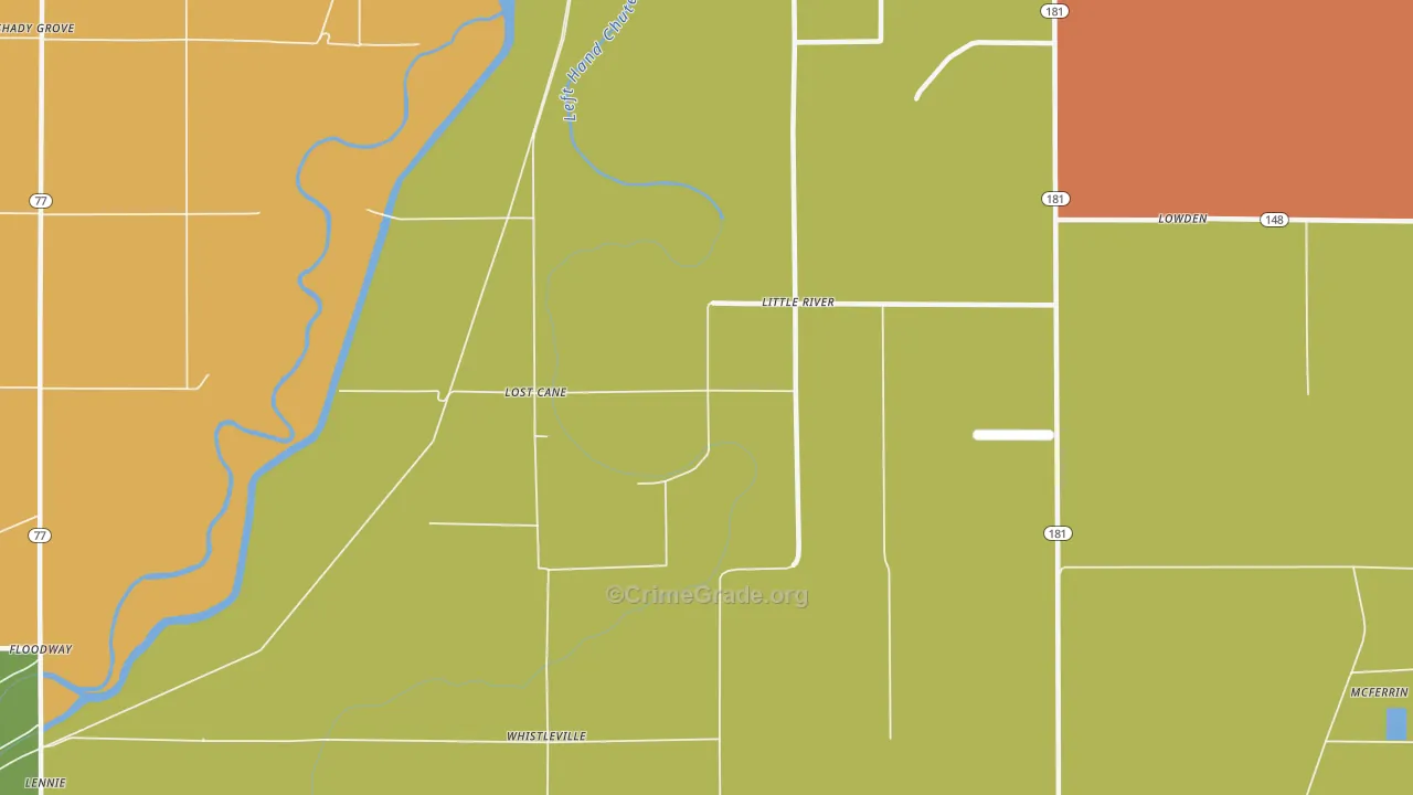 Little River, AR Map of Murder Rates