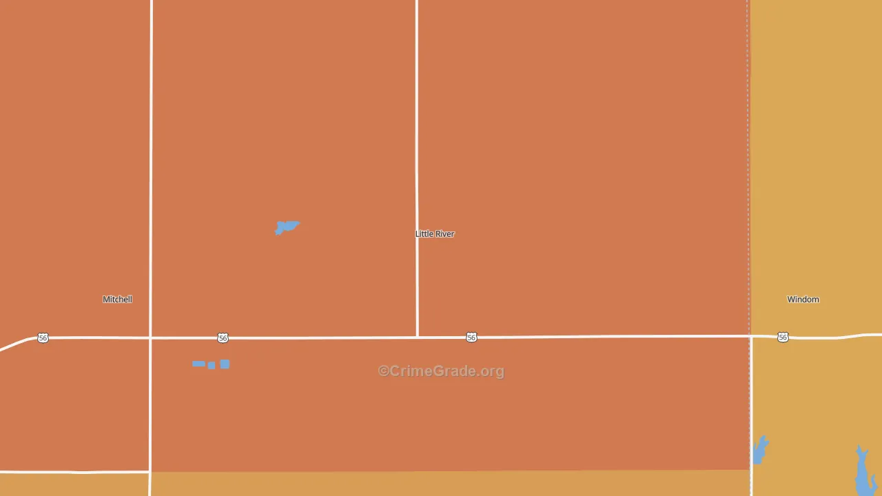 Little River, KS Map of Murder Rates