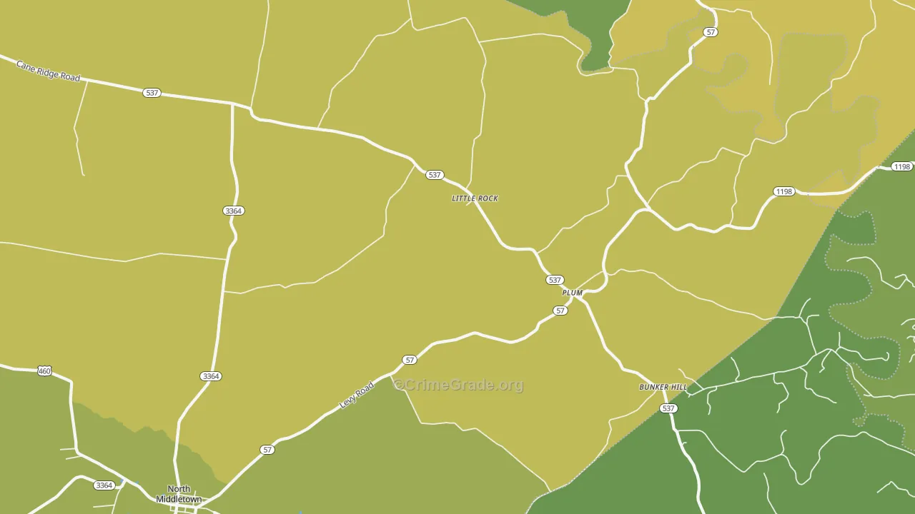Little Rock, KY Map of Murder Rates