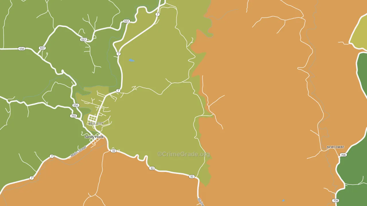 Little Sandy, KY Map of Murder Rates
