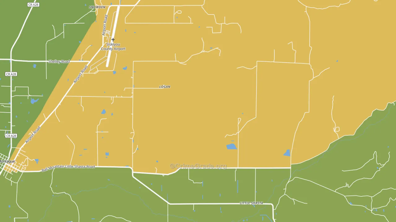 Little Shasta, CA Map of Murder Rates