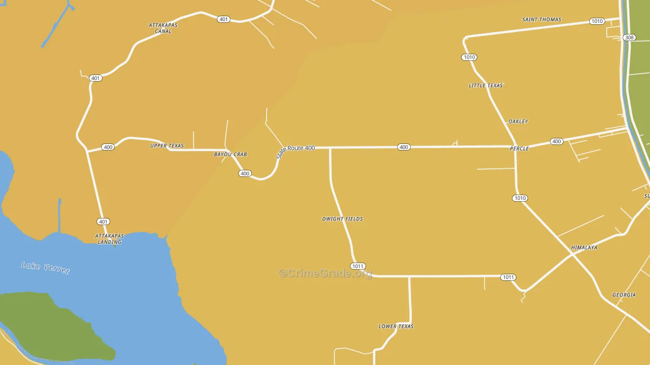 Little Texas, LA Map of Murder Rates