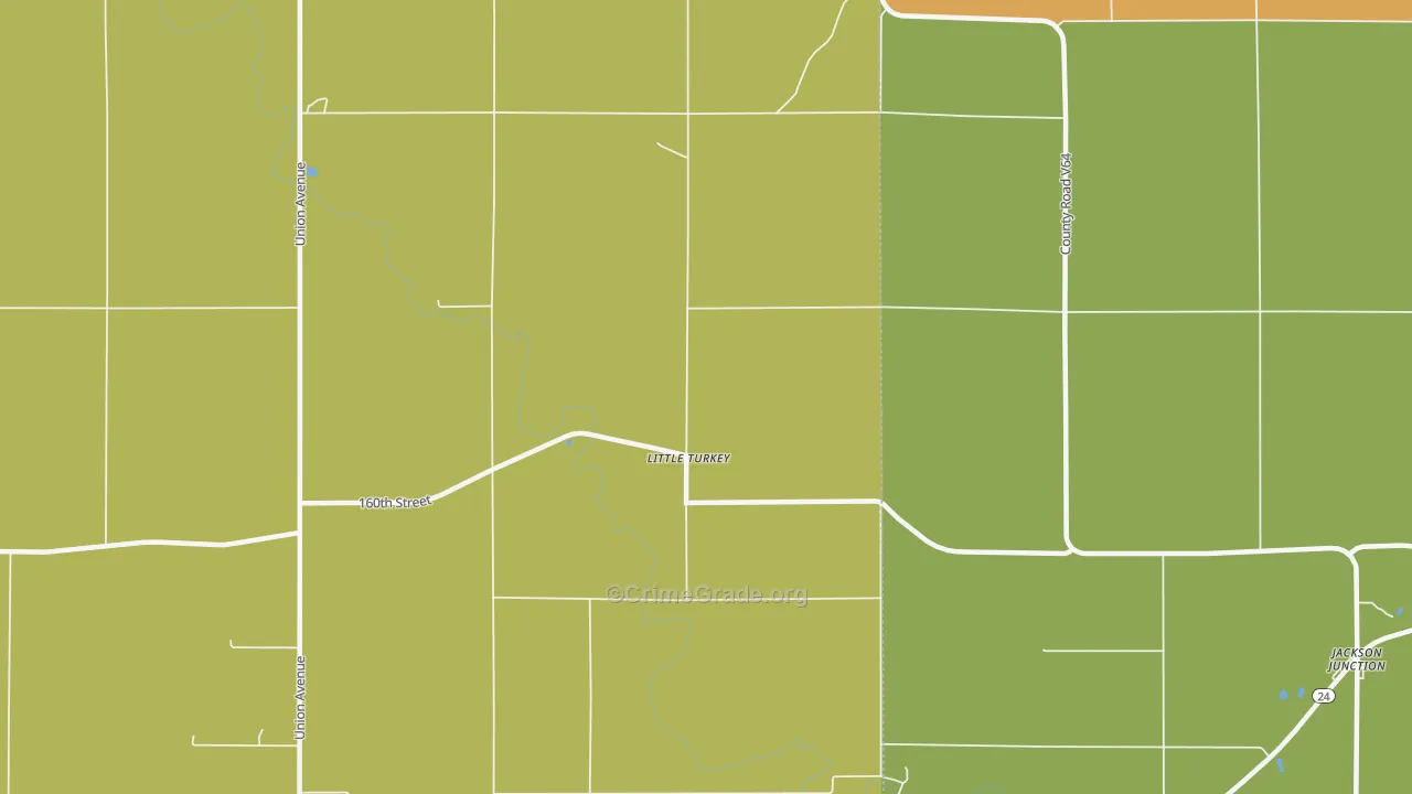 Little Turkey, IA Map of Murder Rates