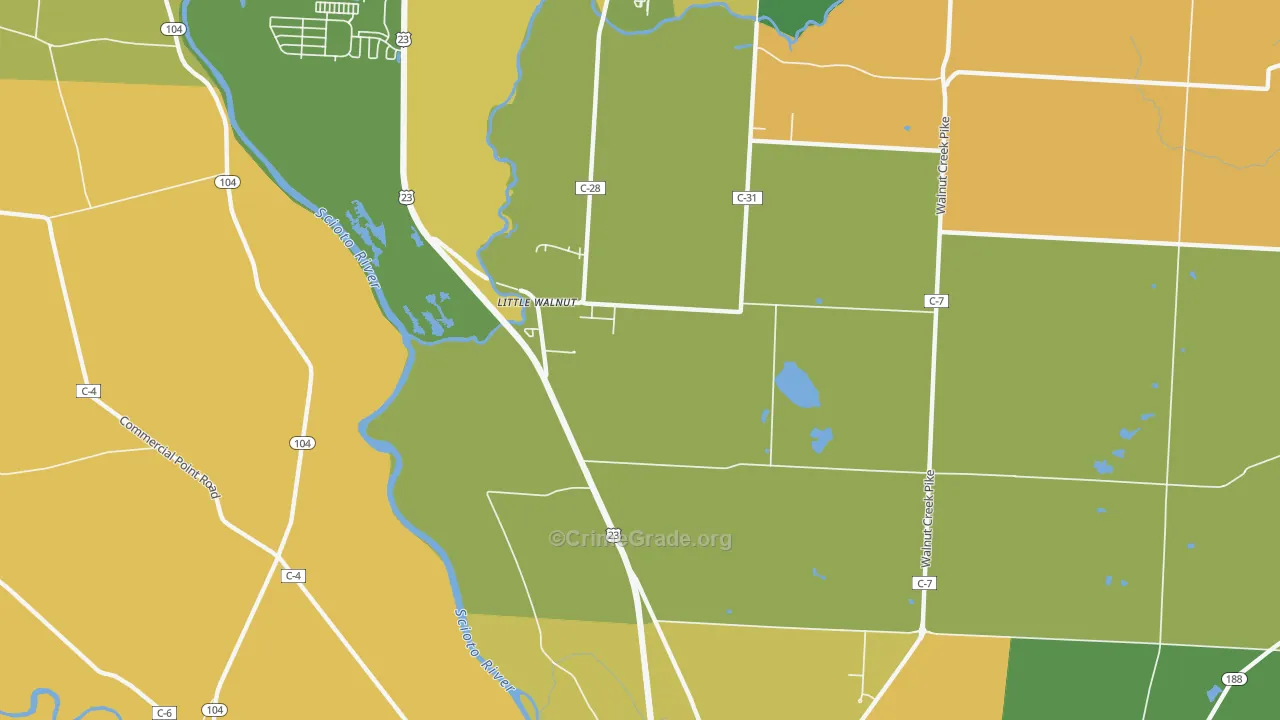 Little Walnut, OH Map of Murder Rates