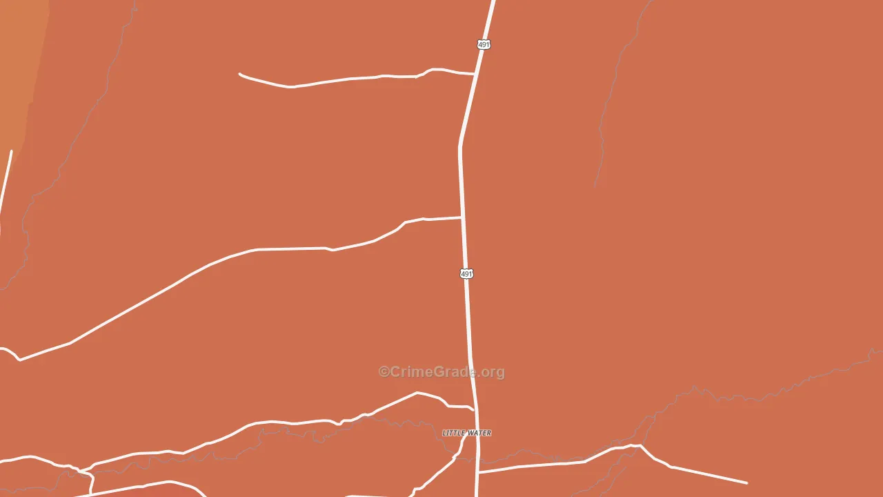 Little Water, NM Map of Murder Rates