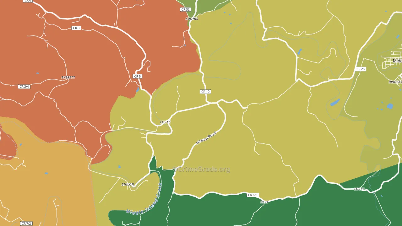 Little, WV Map of Murder Rates