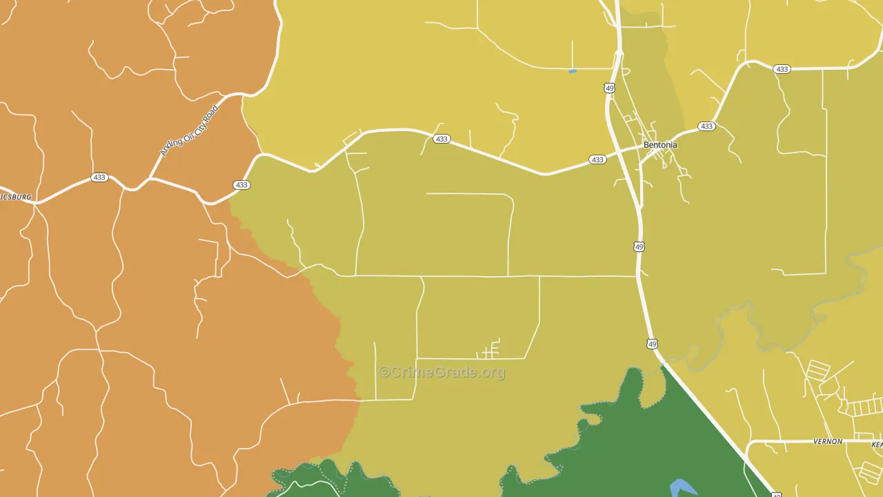 Little Yazoo, MS Map of Murder Rates
