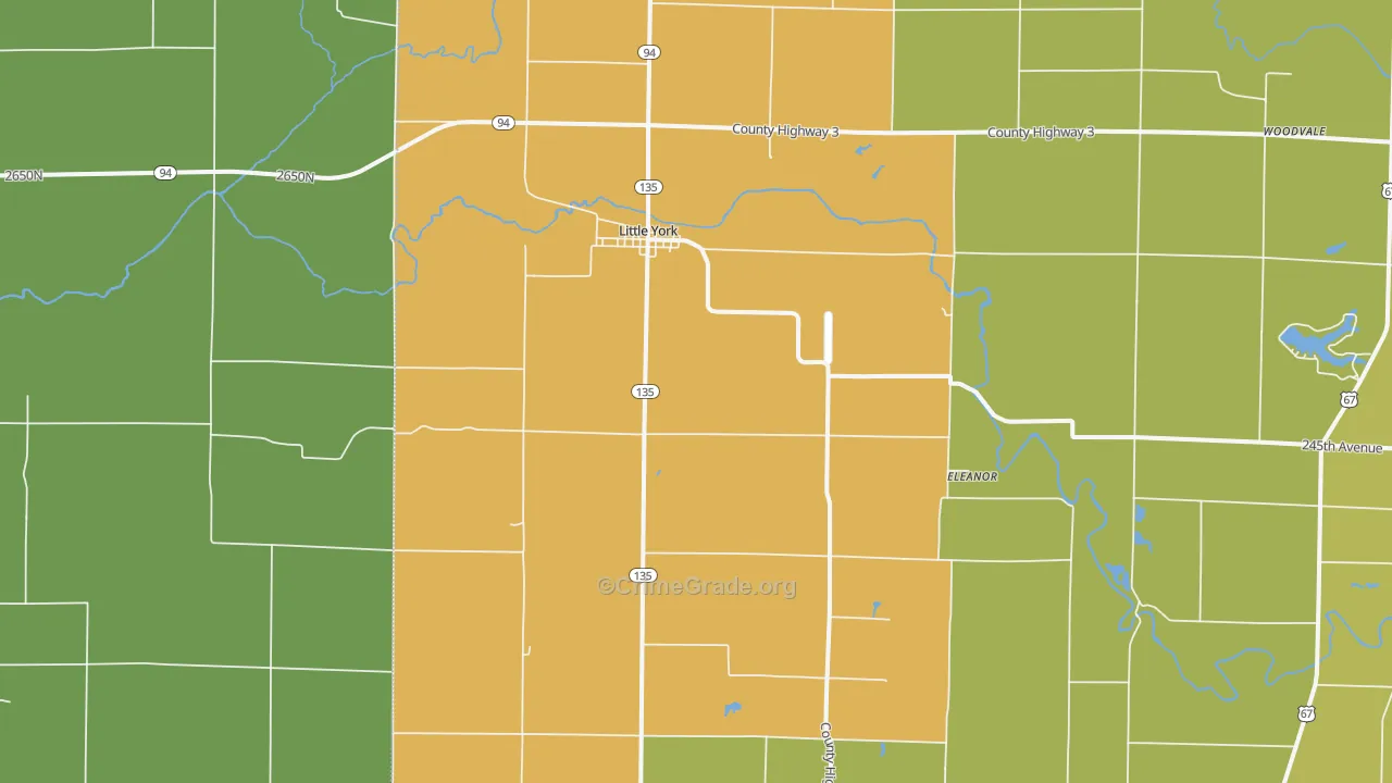 Little York, IL Map of Murder Rates