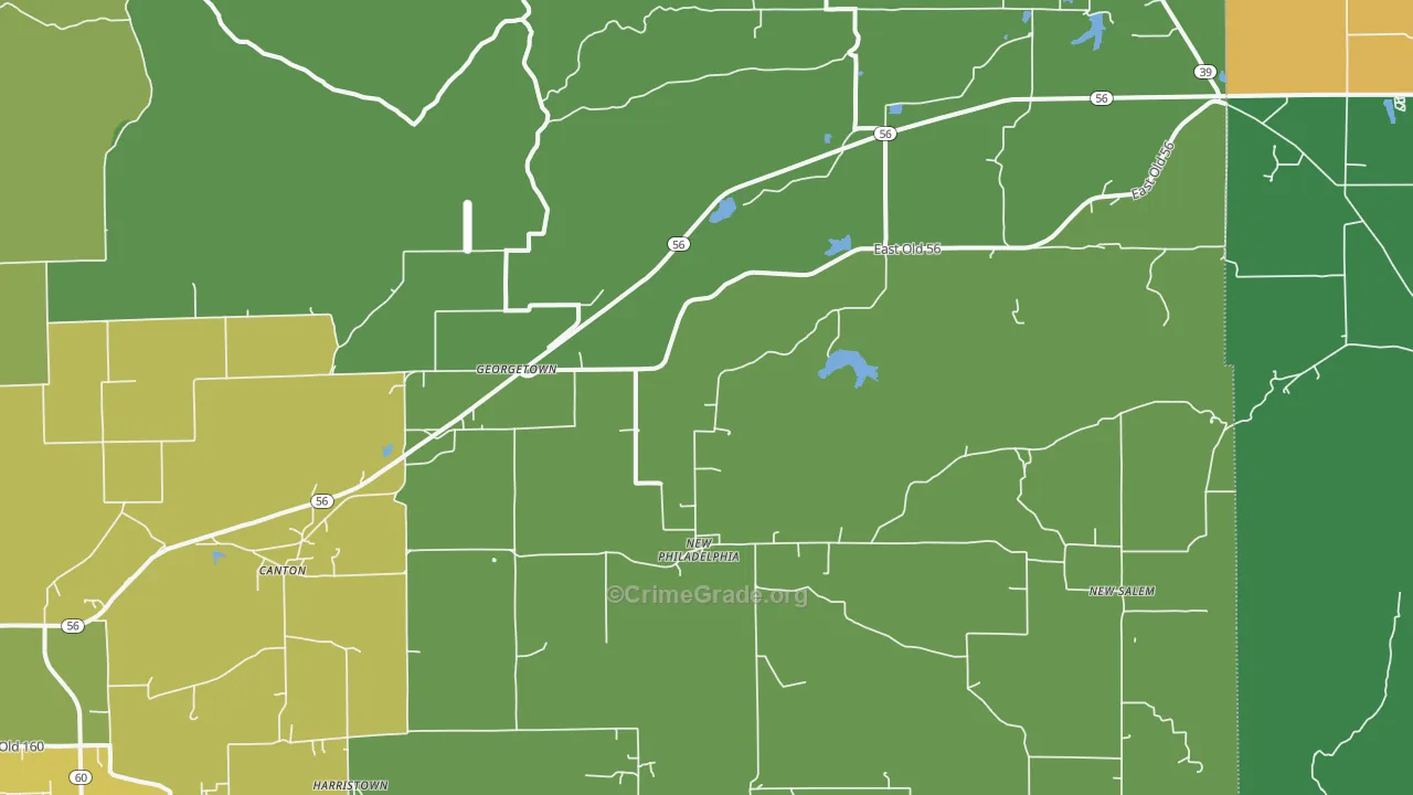 Little York, IN Map of Murder Rates