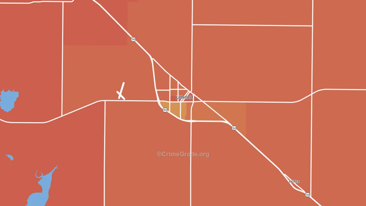 Littlefield, TX Map of Murder Rates