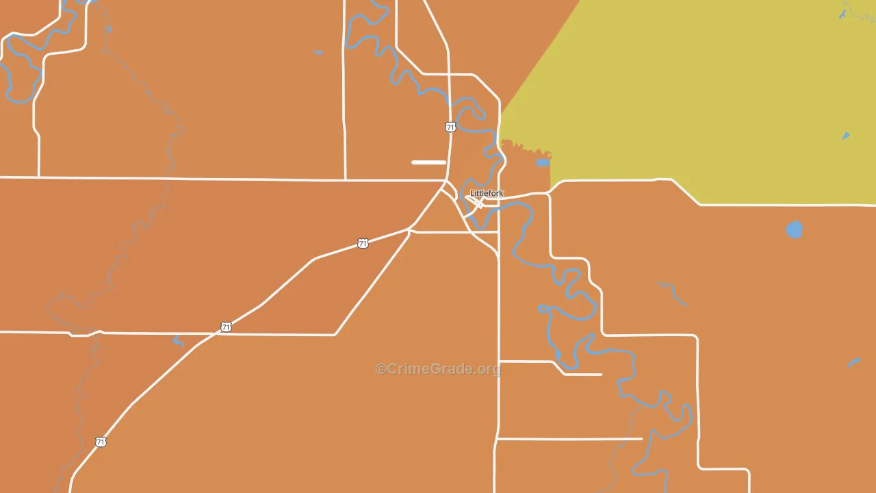 Littlefork, MN Map of Murder Rates