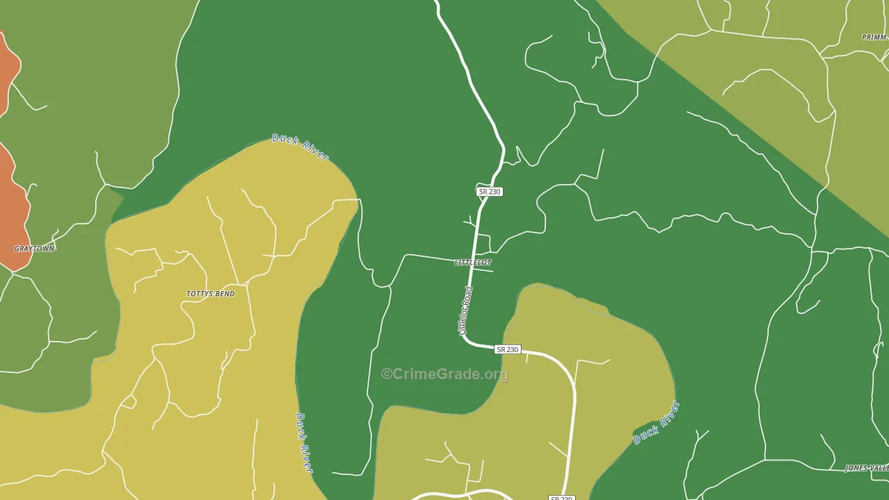 Littlelot, TN Map of Murder Rates