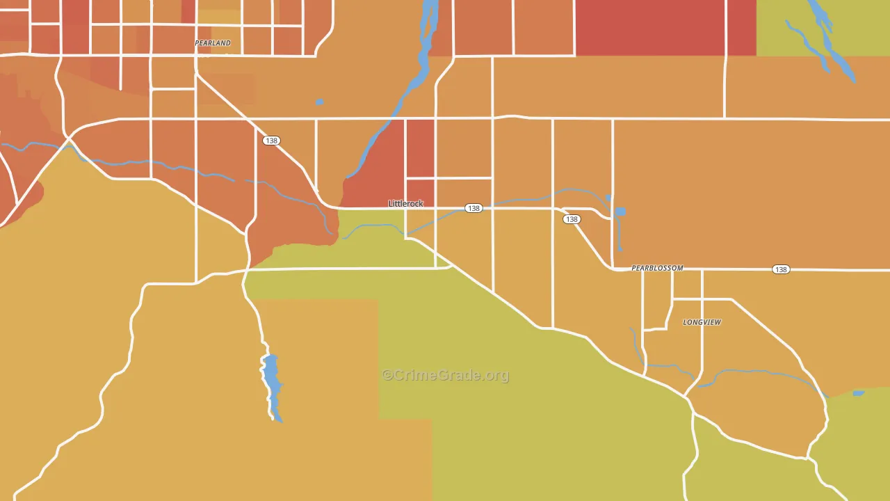 Littlerock, CA Map of Murder Rates