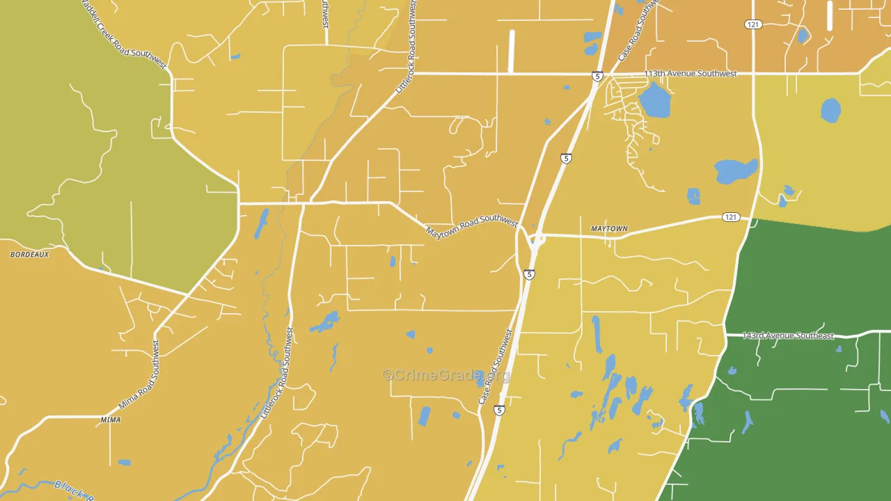 Littlerock, WA Map of Murder Rates