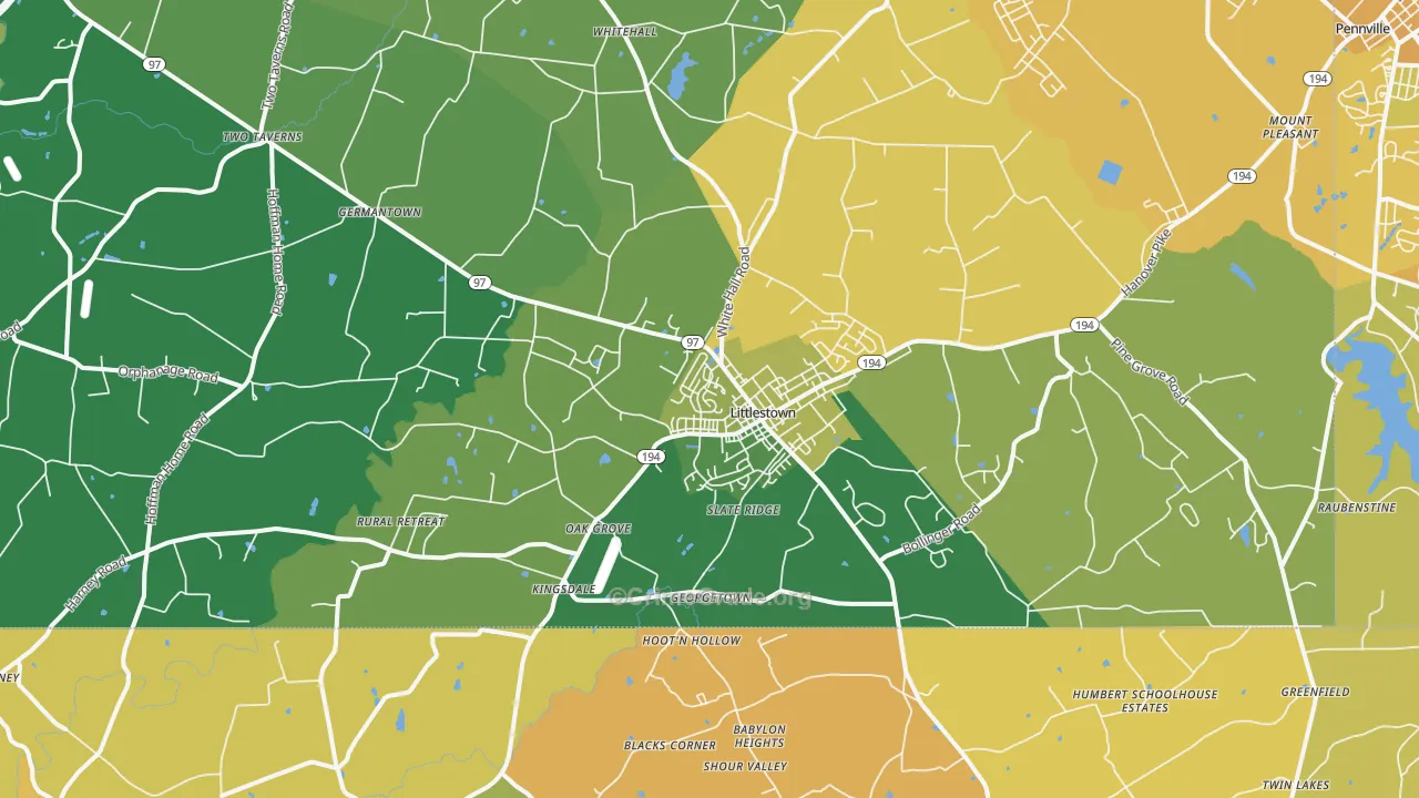 Littlestown, PA Map of Murder Rates