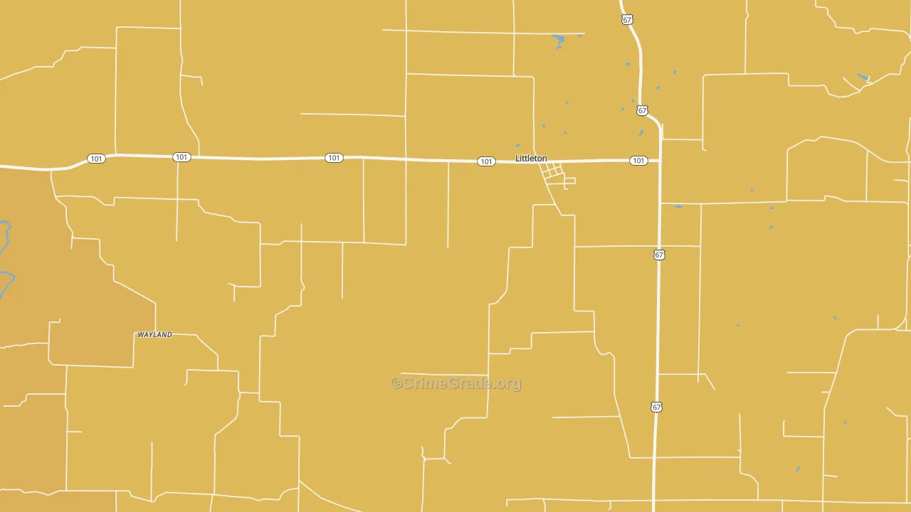 Littleton, IL Map of Murder Rates