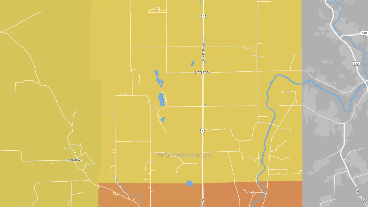 Littleton, ME Map of Murder Rates