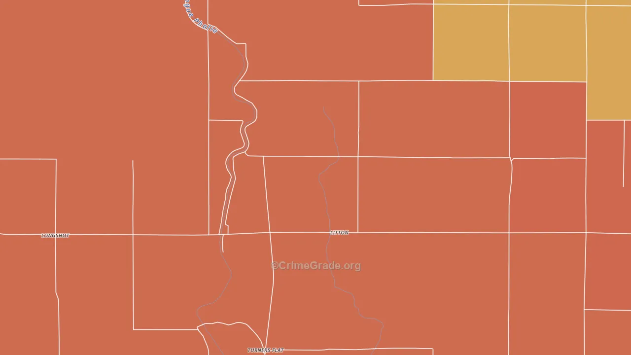 Litton, MS Map of Murder Rates
