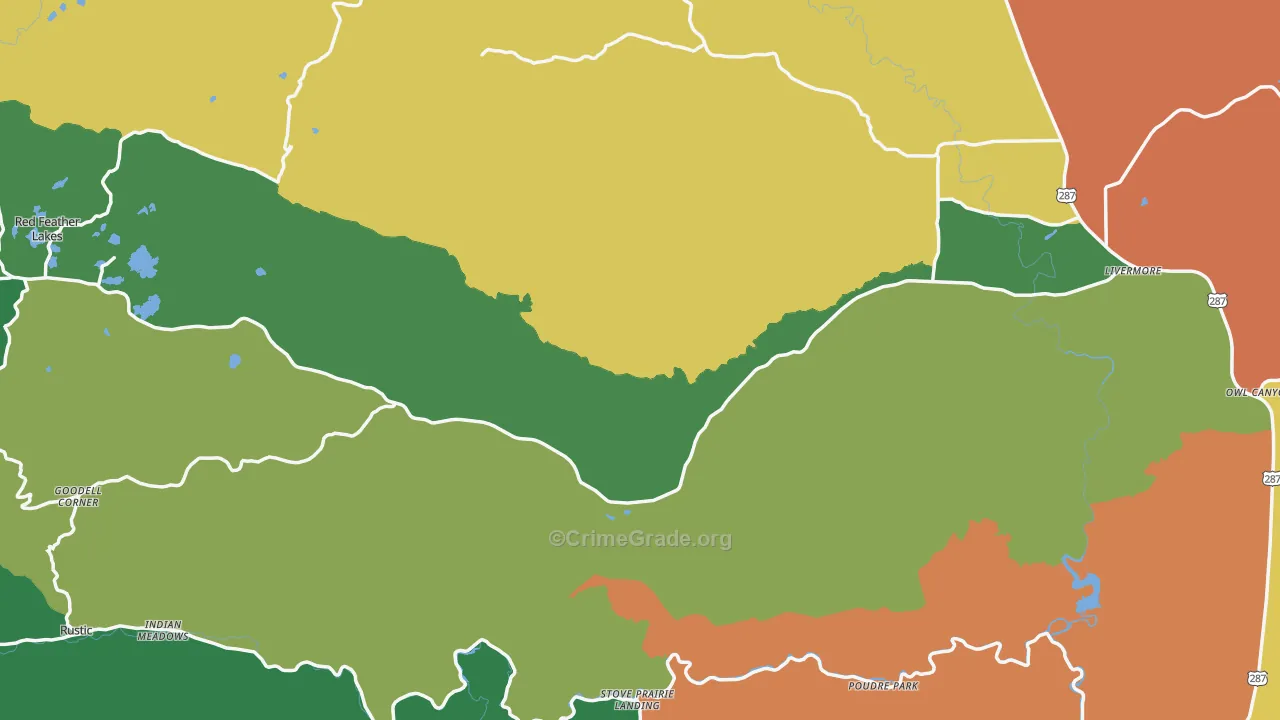 Livermore, CO Map of Murder Rates