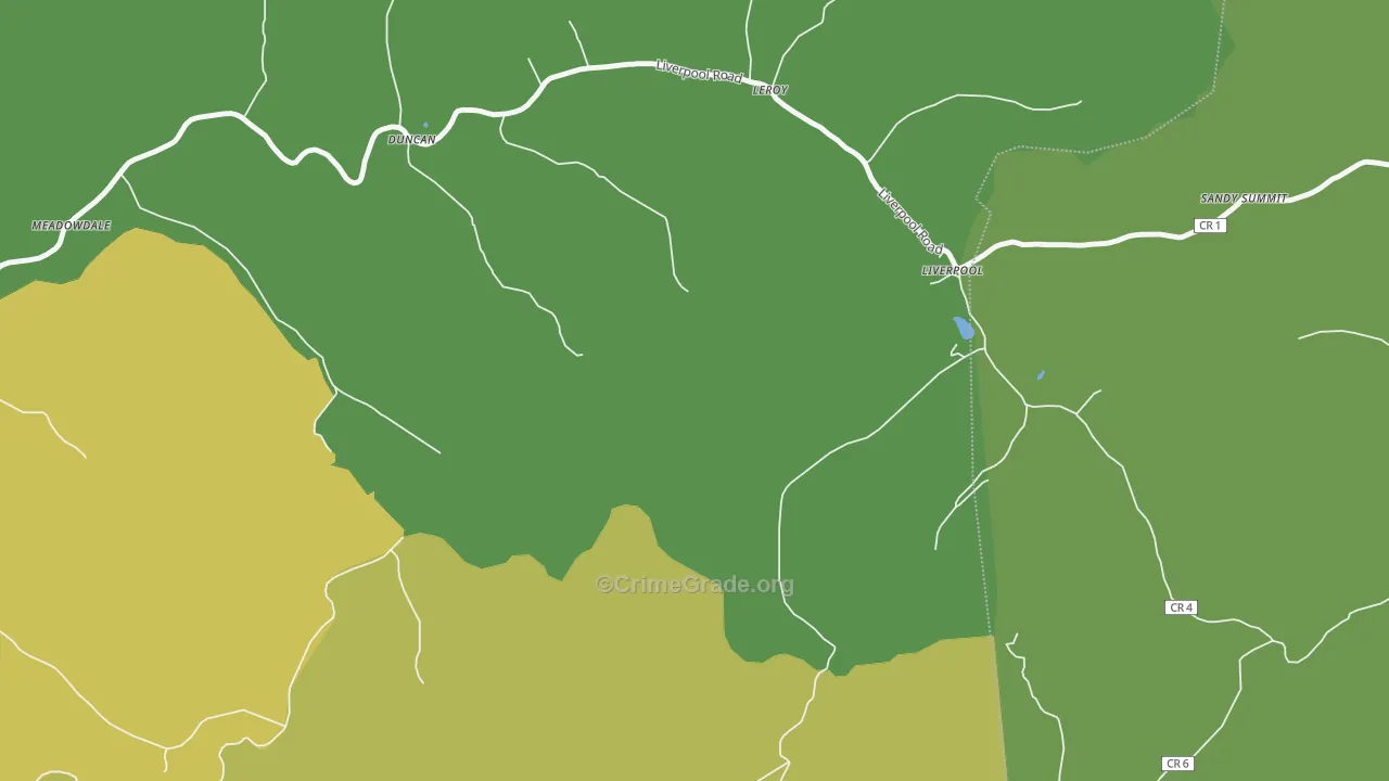 Liverpool, WV Map of Murder Rates