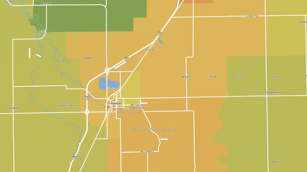 Livingston County, IL Map of Murder Rates