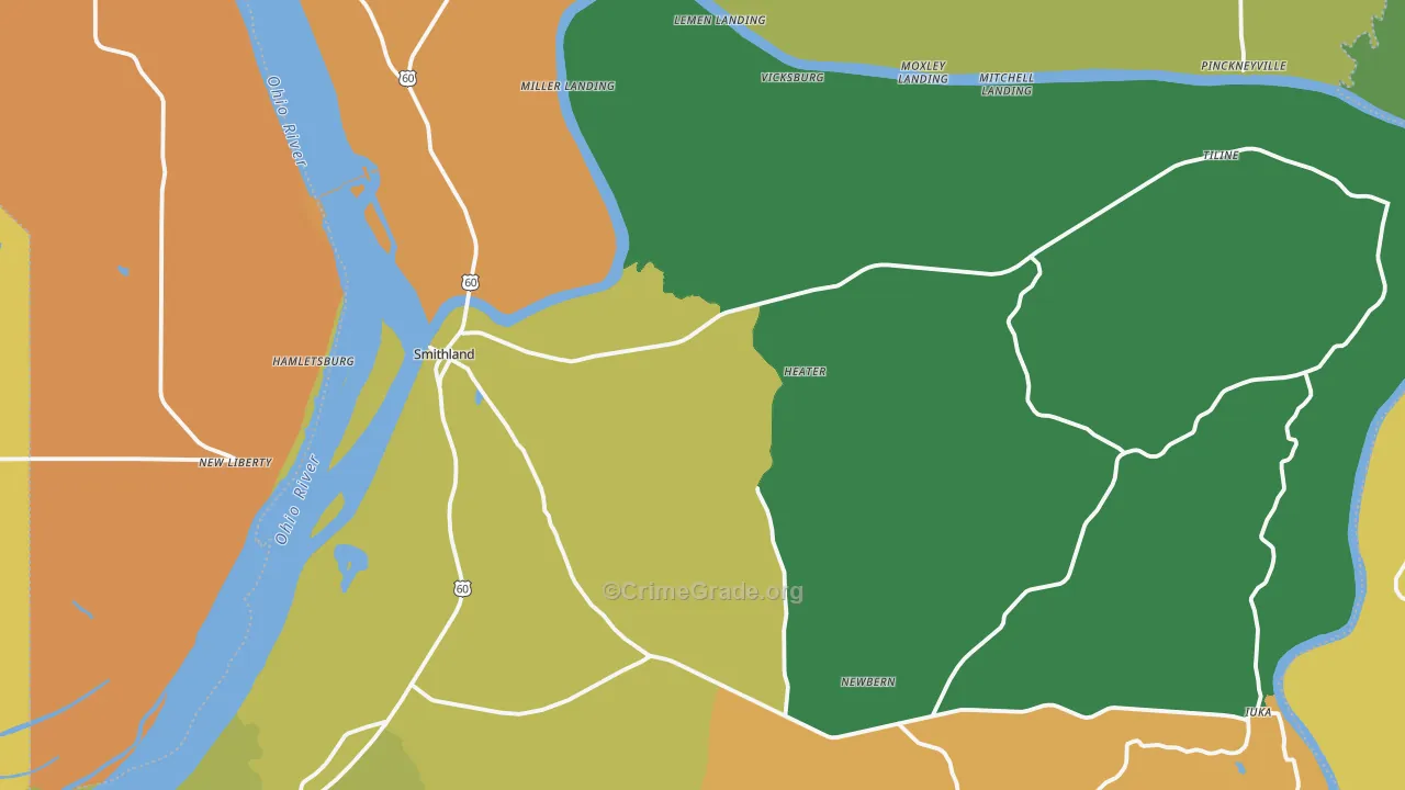 Livingston County, KY Map of Murder Rates