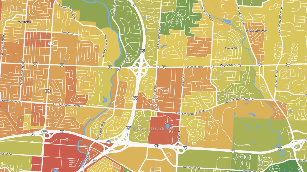 Livingston-McNaughten, Columbus, OH Map of Murder Rates