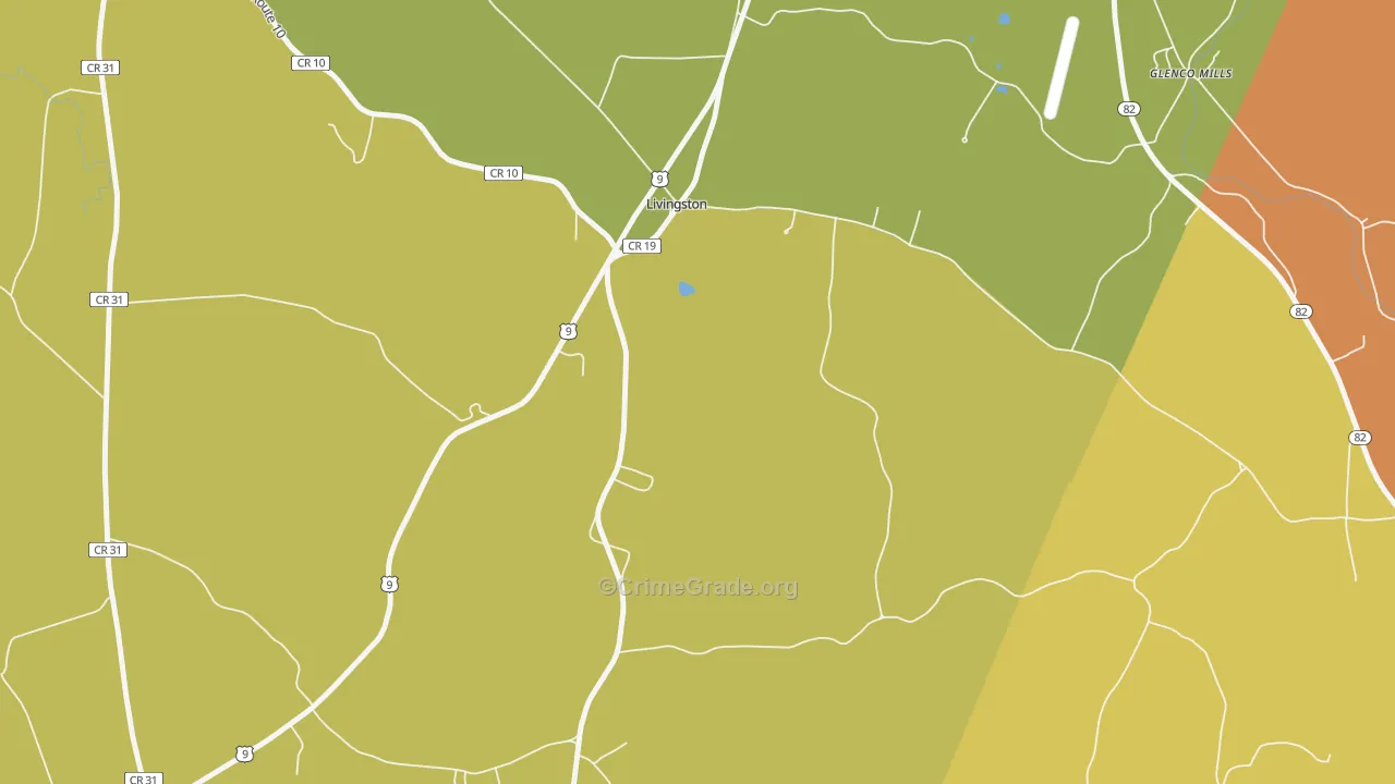 Livingston, NY Map of Murder Rates