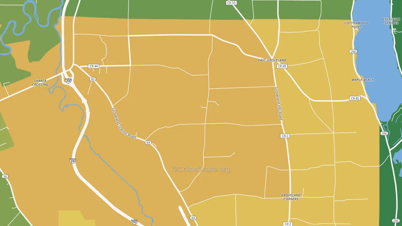 Livonia Center, NY Map of Murder Rates