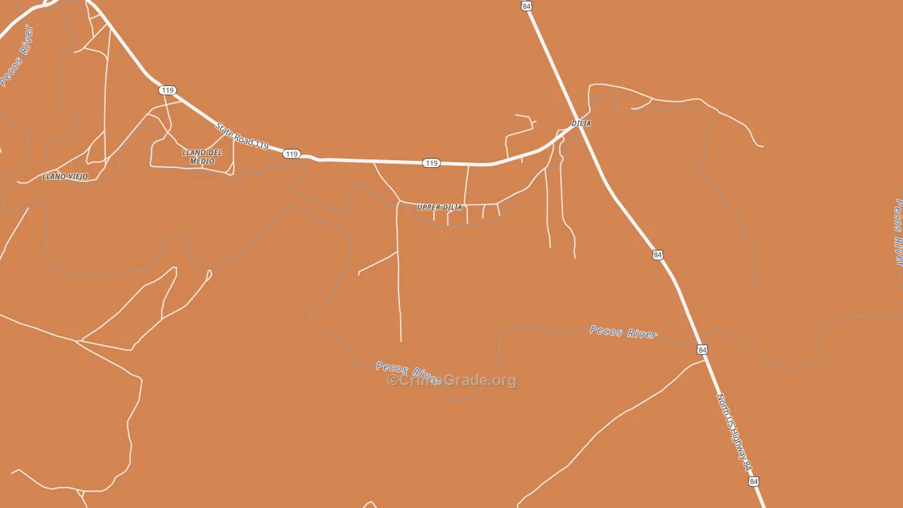 Llano Del Medio, NM Map of Murder Rates