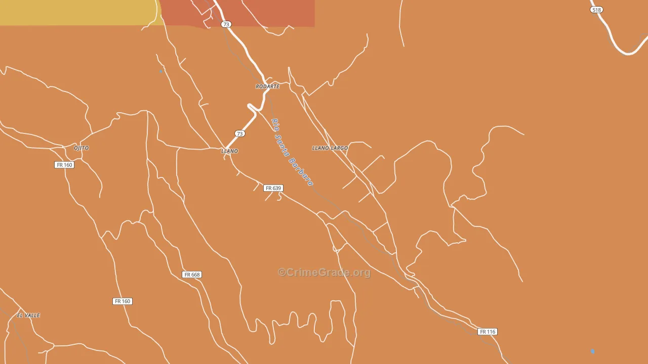 Llano Largo, NM Map of Murder Rates