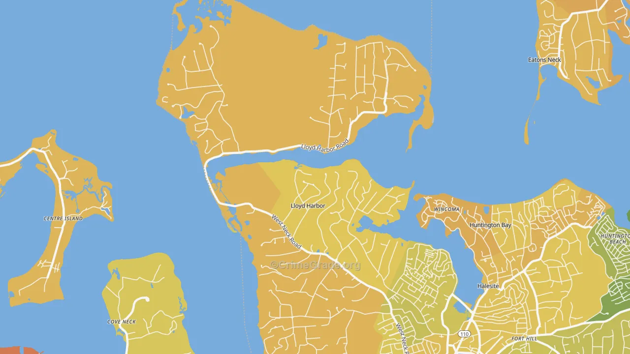 Lloyd Harbor, NY Map of Murder Rates