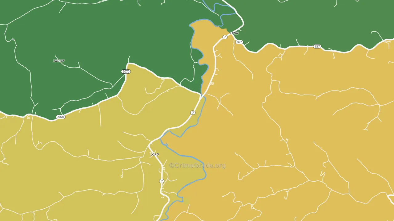 Load, KY Map of Murder Rates