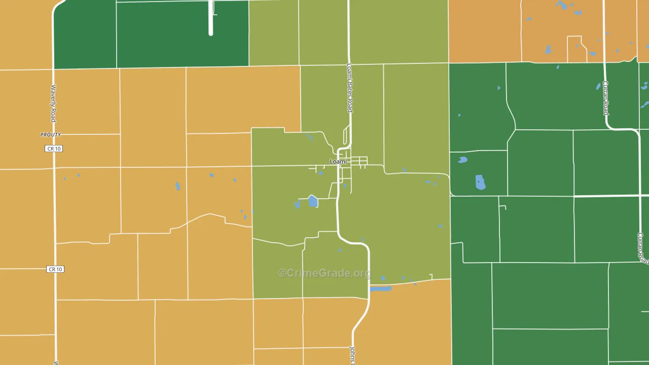 Loami, IL Map of Murder Rates