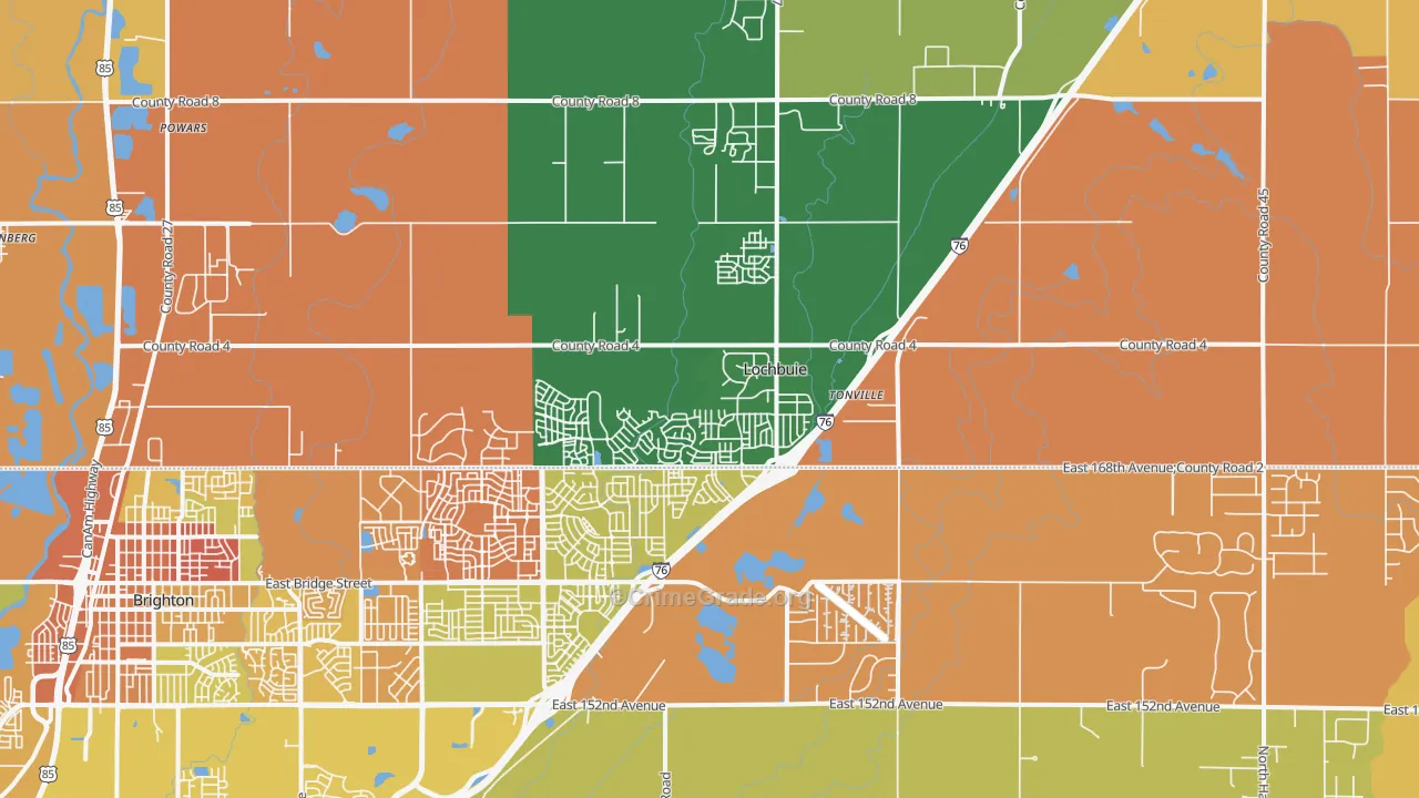 Lochbuie, CO Map of Murder Rates