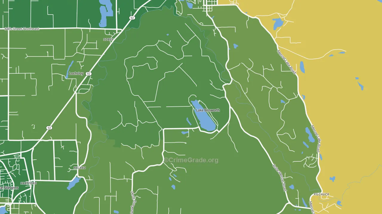 Lochsloy, WA Map of Murder Rates