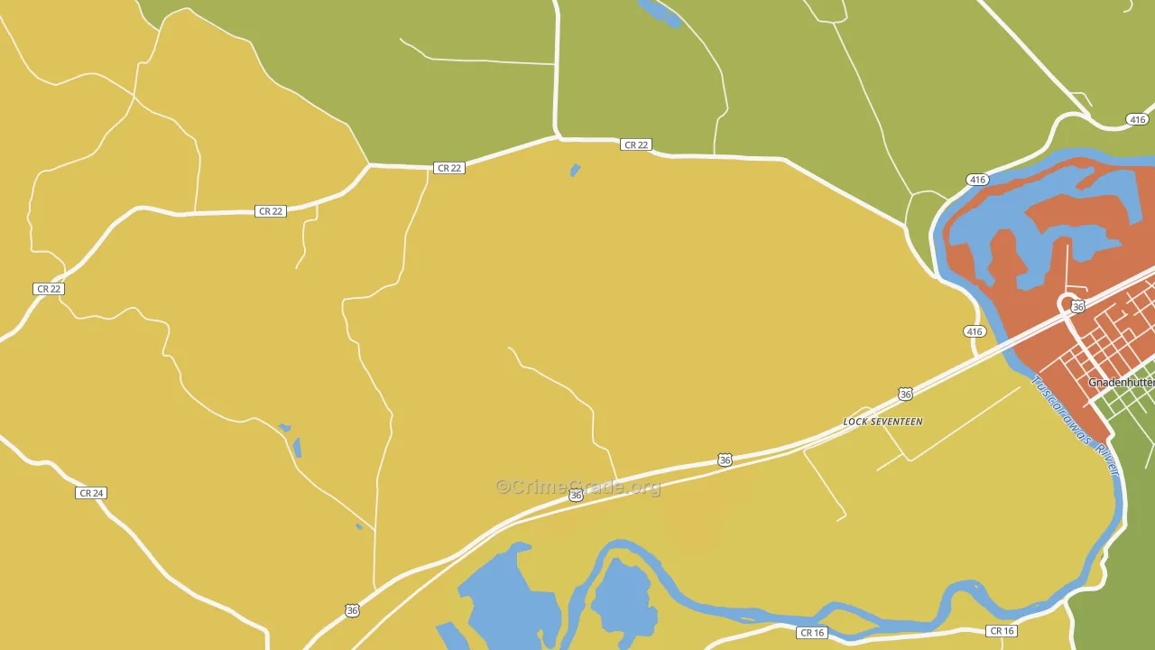 Lock Seventeen, OH Map of Murder Rates