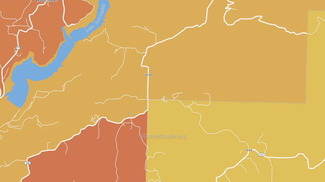 Locke, AR Map of Murder Rates